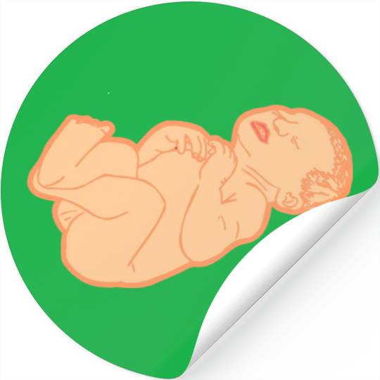 Newborn baby white skin color Stickers