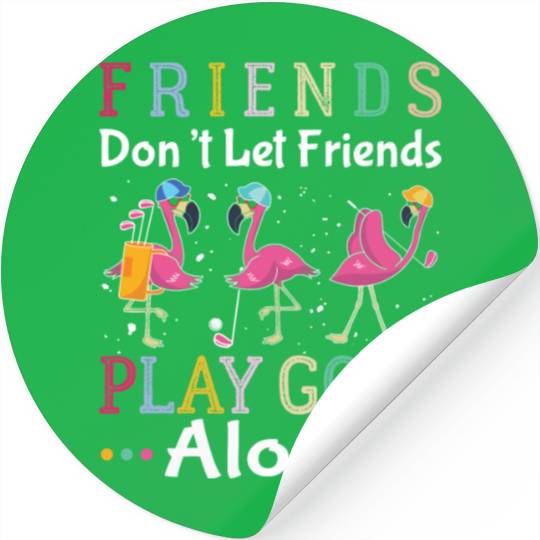 Golf Player Golfer Funny Flamingo Stickers