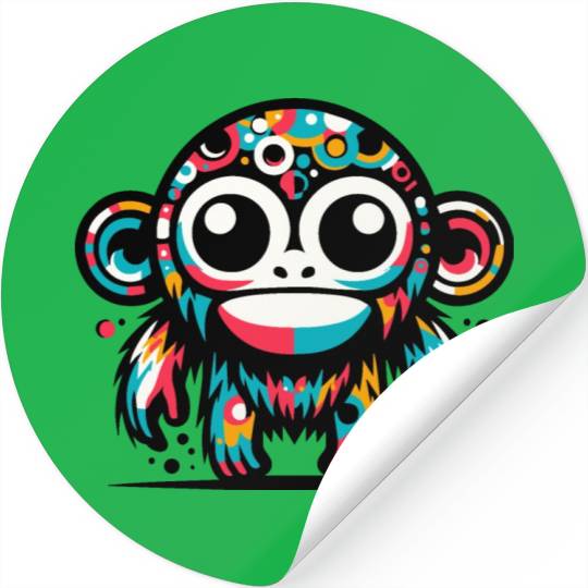 Chromatic Chimp: A Spectrum of Wonder Stickers