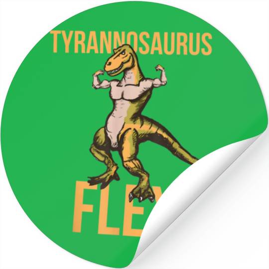 Tyrannosaurus Flex Weightlifting Powerlifting Stickers