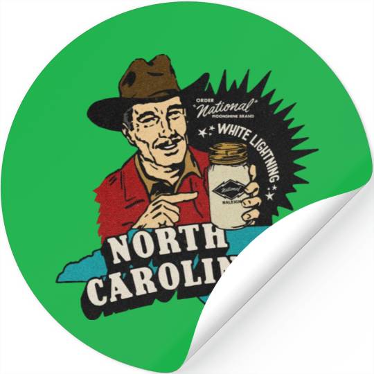 Vintage Raleigh NC Moonshine Stickers
