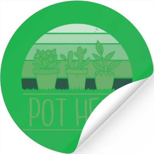 Green Thumb, Potted Plant Paradise Stickers