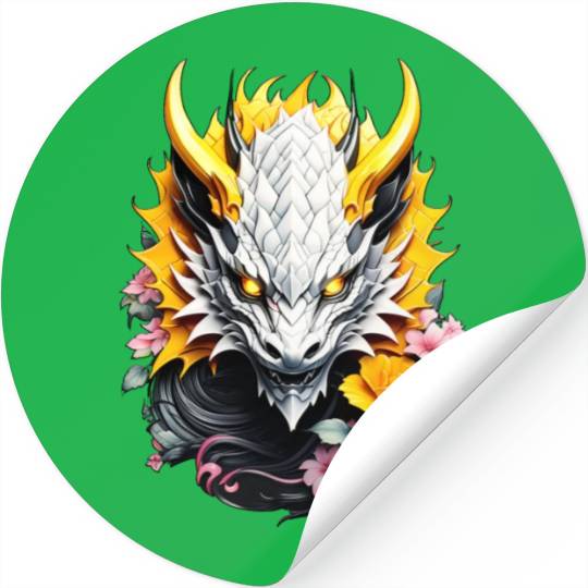 yellow dragon Stickers