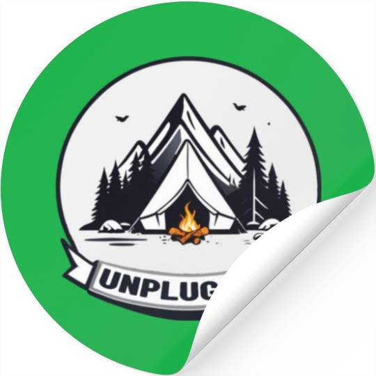 Camping Unplugged Stickers