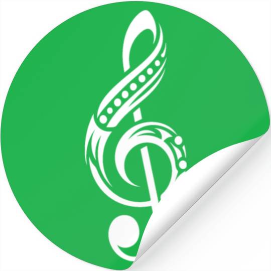 Clef Cool Tattoo Music Tribal Style Stickers