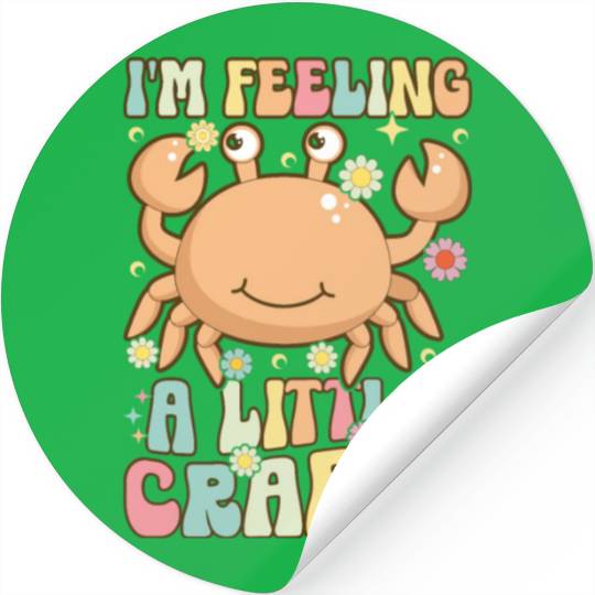 Groovy Crab Lover Seafood Lover Stickers