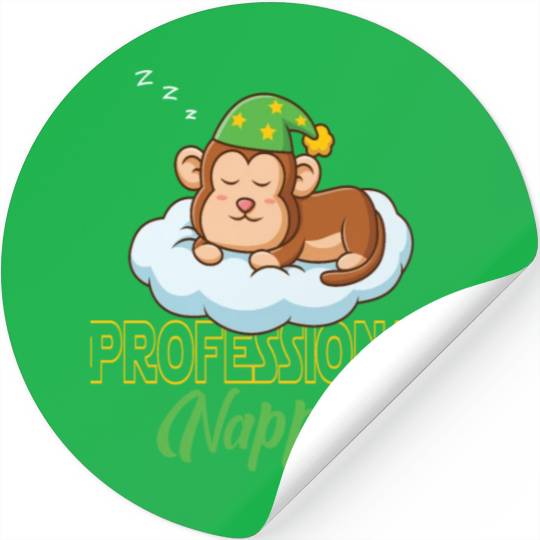 Professional Napper Affe Affenbaby Gorilla Stickers