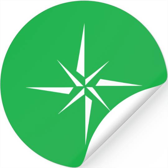 Nautical star. Compass rose, cardinal directions Stickers