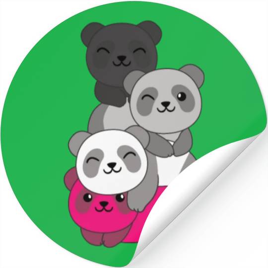 Gynephilia Flag Pride Lgbtq Cute Panda Stickers