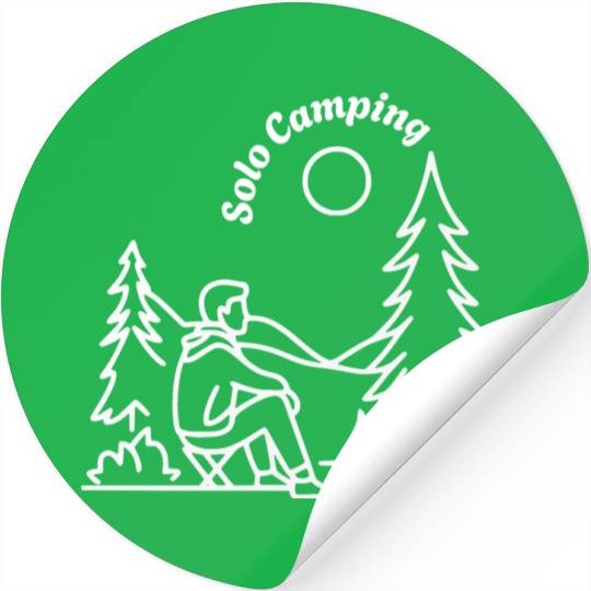 Solo Camper Camping Alone Stickers
