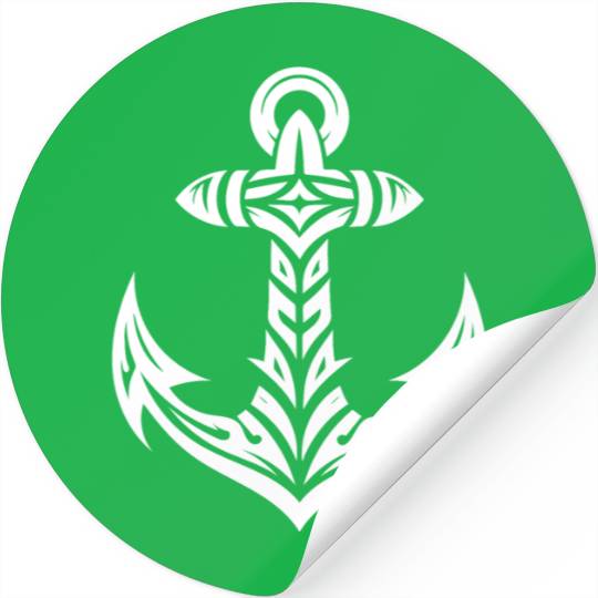 Elegant Anchor With T Tattoo Style Stickers