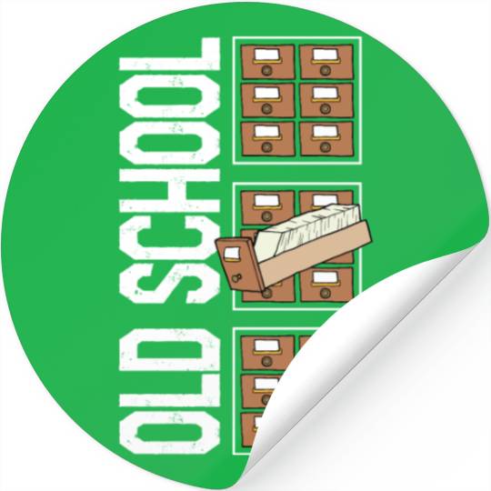 Librarian Stickers, Old School Stickers, Gift For Book