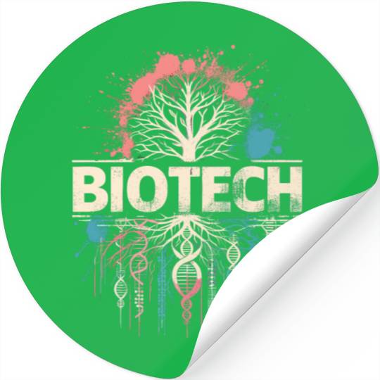 Biotech Bio Technology DNA Roots Science Crispr Stickers