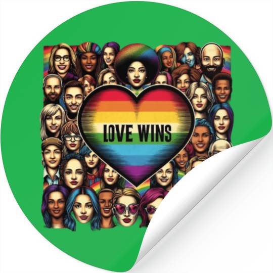 Love Wins LGBT Pride Month Celebration Stickers