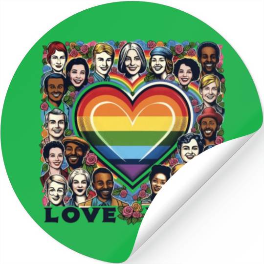 Love Wins LGBT Pride Month Celebration Design Stickers