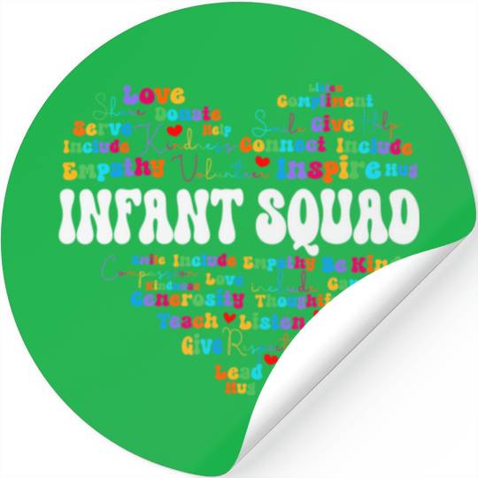 Cute Infant Squad Appreciation Week Back To School Stickers