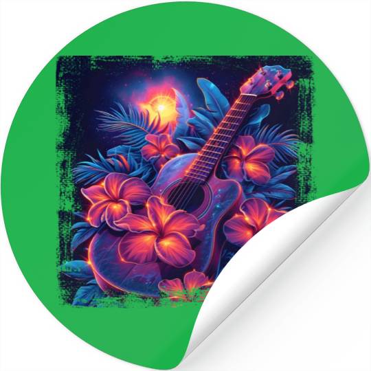 Guitar 80s Look Stickers