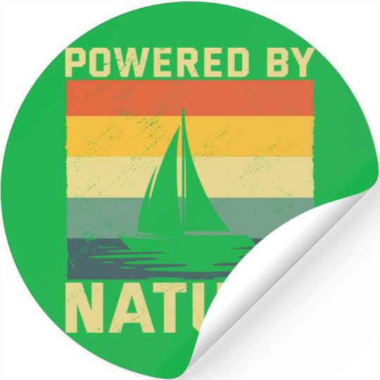 Powered by Nature Sailboat Stickers