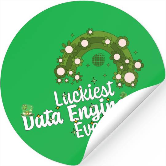 Luckiest Data Engineer St Patricks Day Engineering Stickers