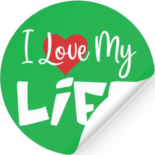 I love my life couple Stickers