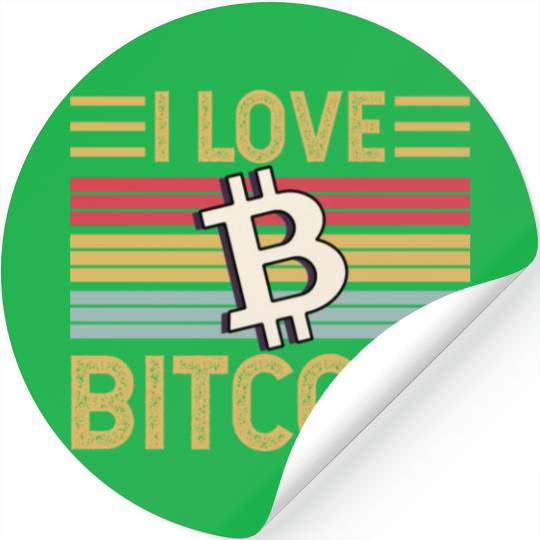 I Love Bitcoin Stickers