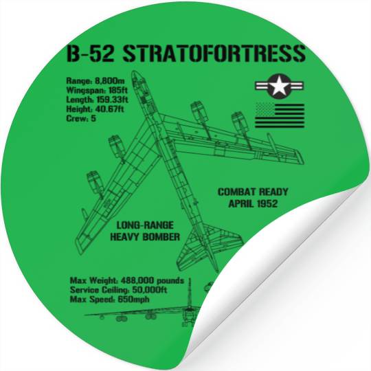 B-52 Stratofortress Specs Military Aircraft B52 Stickers