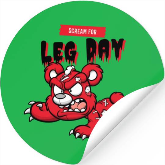 Scream for Leg Day Stickers