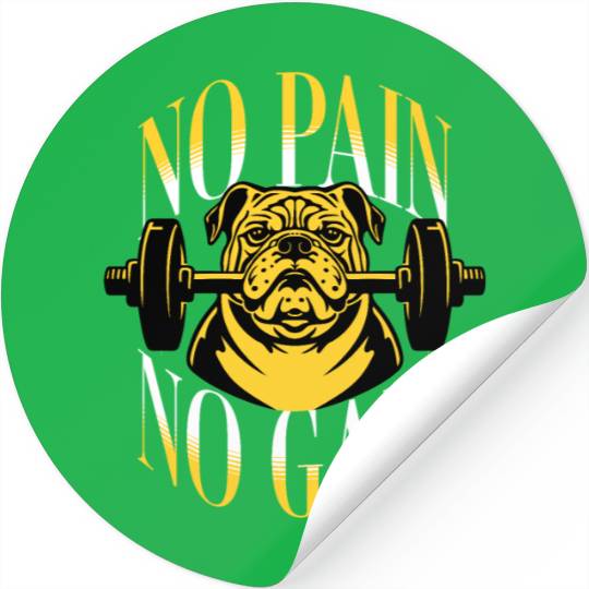 No Pain No Gain Stickers DesignTemplate