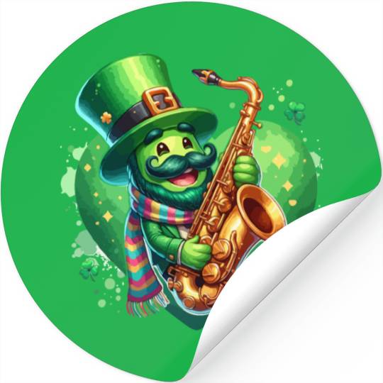 saint patricks day heart jazz music Stickers