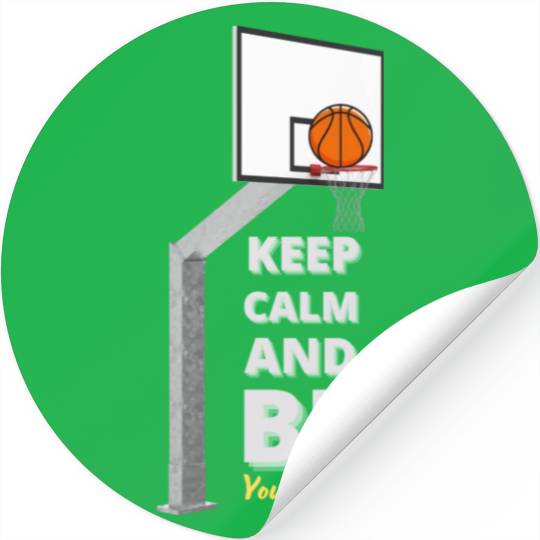 Basketball Zen Stickers Keep Calm and Be Yourself