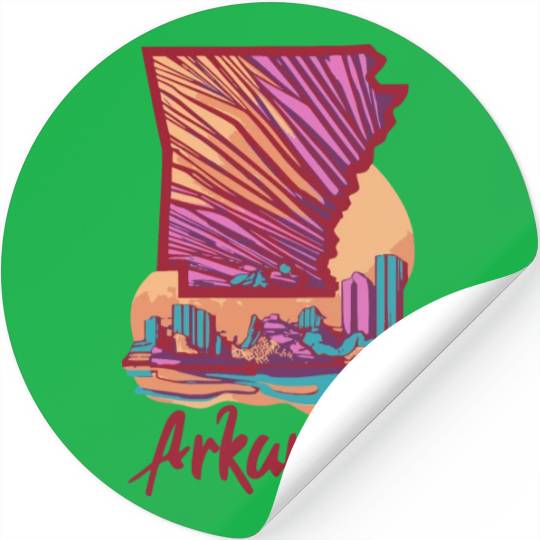 ARKANSAS NATURAL STATE ORANGE Stickers