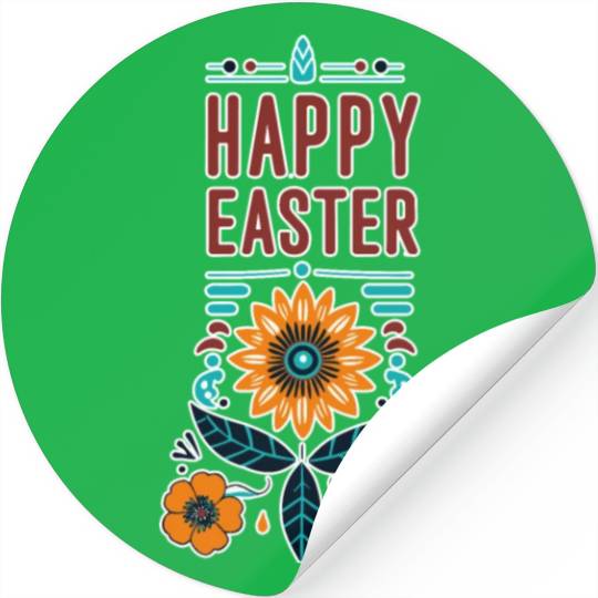 Happy Easter - Native American Design Stickers