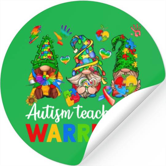 Autism Teacher Of Warriors Gnomes Stickers