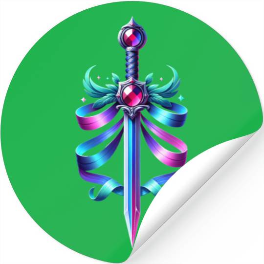 Colorful Crystal Sword Stickers