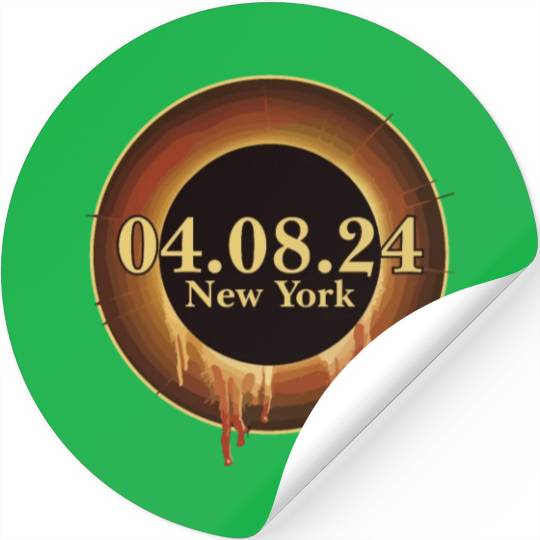 Total Solar Eclipse Path of Totality New York Stickers