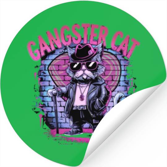 GANGSTER CAT Stickers