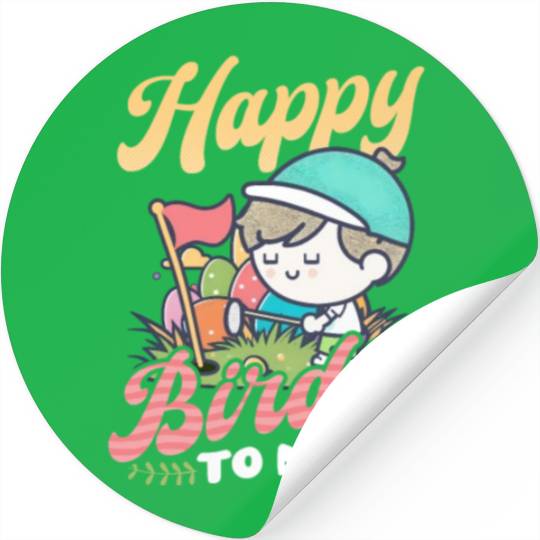 Golf Easter Happy Birdie To Me Stickers