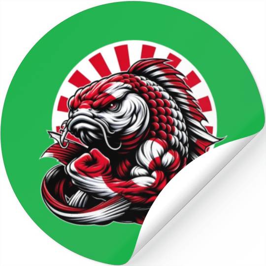 Koi fish Japan national flag carp Stickers