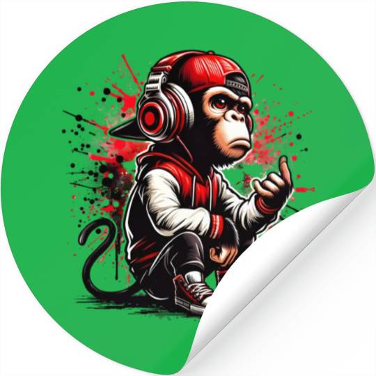 "Groovy Monkey Swag" Stickers