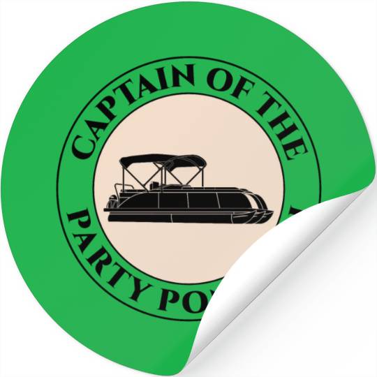 Pontoon Boat Captain Boating Sailing Adventure Stickers
