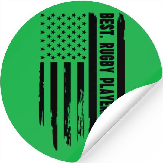 Best Rugby Player Ever - Rugby US Flag Rugby Playe Stickers