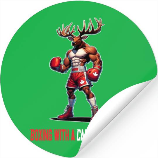 Canada elk box design Stickers