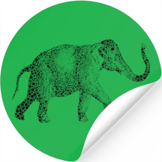 Elephant in black drops Stickers