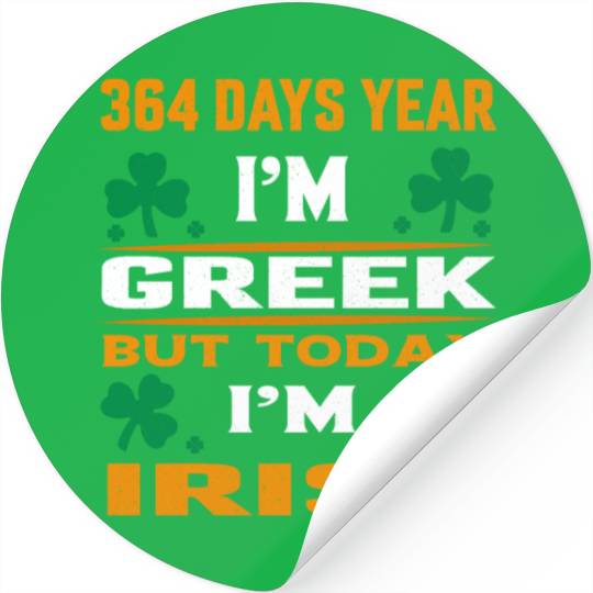 Greek Today, Irish St. Paddy's Stickers
