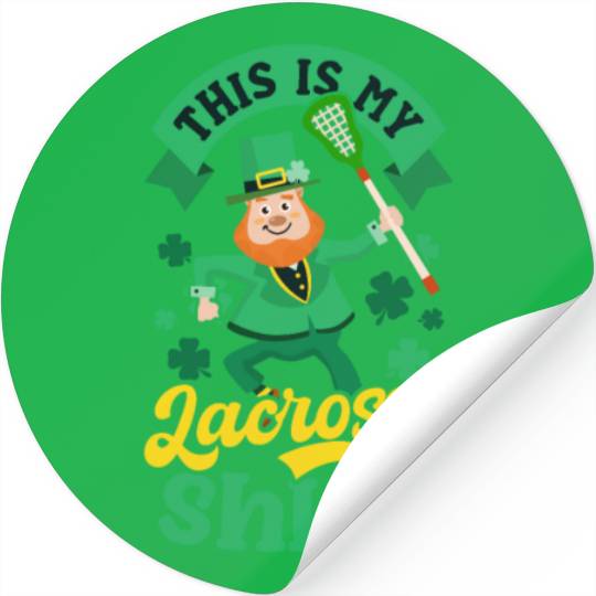 Lacrosse St. Patricks Day My Lucky Lacrosse Outfit Stickers