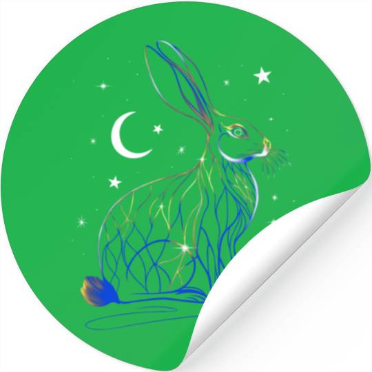 Kintsugi Easter Bunny Ostara Hare Stickers