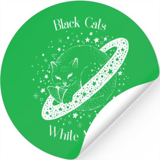 Black Cat, White Magic Stickers