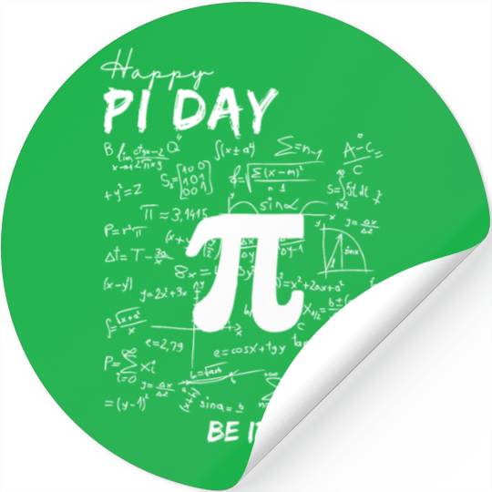 Funny Pi Day Be Irrational Spiral Pi Math 3.14 Stickers
