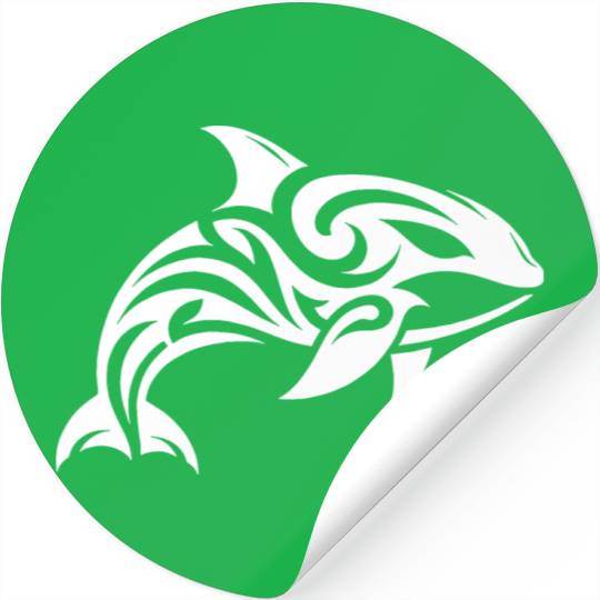 Pretty orca T Tattoo style Stickers