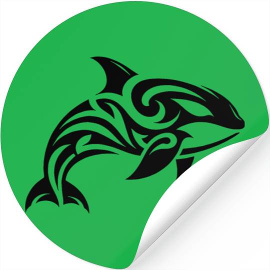 Pretty orca T Tattoo style Stickers